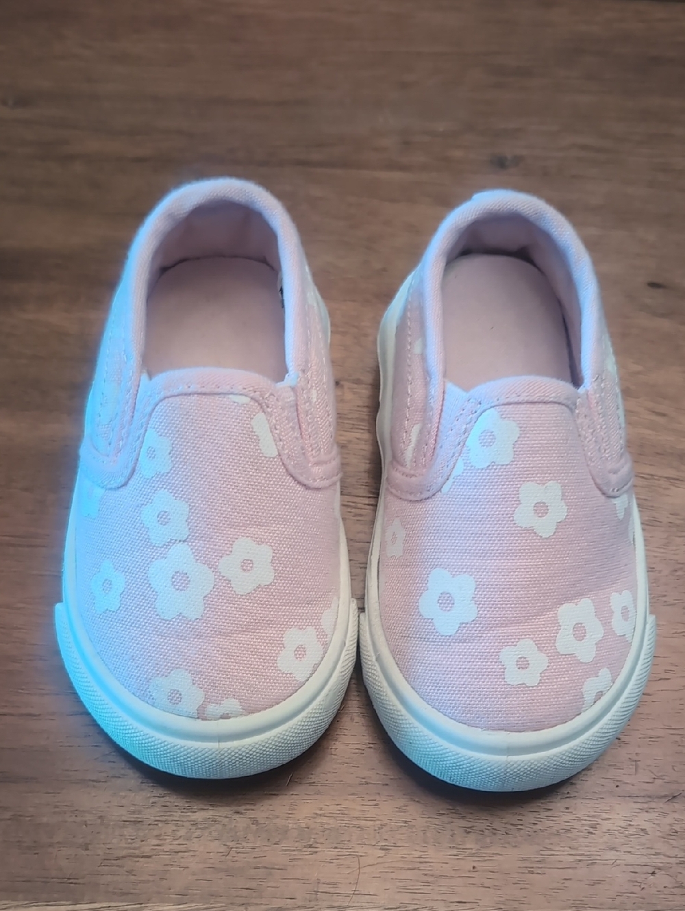 Carter's Pink Floral Canvas Slip-On Sneakers